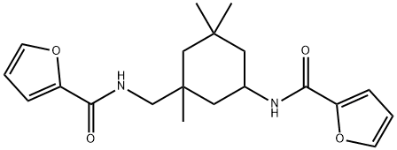 N-[[5-(furan-2-carbonylamino)-1,3,3-trimethylcyclohexyl]methyl]furan-2-carboxamide Struktur