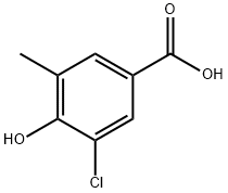 3-CHLORO-4-HYDROXY-5-METHYL-BENZOIC ACID Struktur