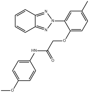 2-[2-(benzotriazol-2-yl)-4-methylphenoxy]-N-(4-methoxyphenyl)acetamide Struktur