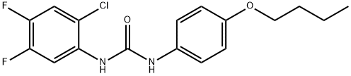 1-(4-butoxyphenyl)-3-(2-chloro-4,5-difluorophenyl)urea Struktur