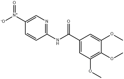 3,4,5-trimethoxy-N-(5-nitropyridin-2-yl)benzamide Struktur