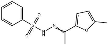 N-[(E)-1-(5-methylfuran-2-yl)ethylideneamino]benzenesulfonamide Struktur