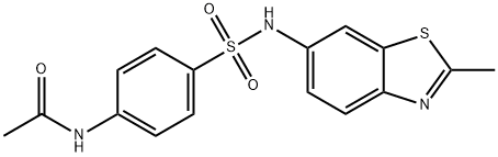 N-[4-[(2-methyl-1,3-benzothiazol-6-yl)sulfamoyl]phenyl]acetamide Struktur