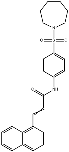 N-[4-(1-azepanylsulfonyl)phenyl]-3-(1-naphthyl)acrylamide Struktur