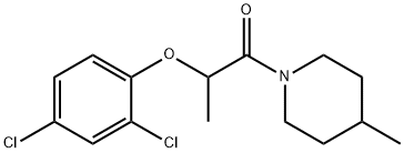 1-[2-(2,4-dichlorophenoxy)propanoyl]-4-methylpiperidine Struktur