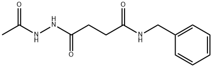 4-(2-acetylhydrazinyl)-N-benzyl-4-oxobutanamide Struktur