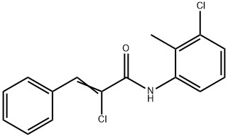 2-chloro-N-(3-chloro-2-methylphenyl)-3-phenylacrylamide Struktur