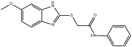 2-[(6-methoxy-1H-benzimidazol-2-yl)sulfanyl]-N-phenylacetamide Struktur