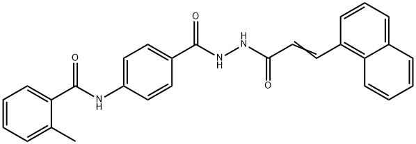 2-methyl-N-[4-({2-[3-(1-naphthyl)acryloyl]hydrazino}carbonyl)phenyl]benzamide Struktur