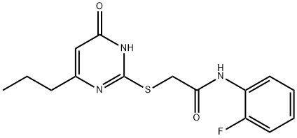 N-(2-fluorophenyl)-2-[(4-oxo-6-propyl-1H-pyrimidin-2-yl)sulfanyl]acetamide Struktur