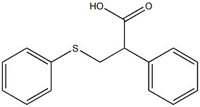 2-phenyl-3-(phenylsulfanyl)propanoic acid Struktur