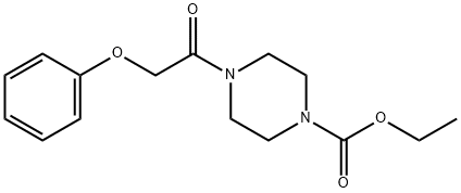 ethyl 4-(phenoxyacetyl)-1-piperazinecarboxylate Struktur