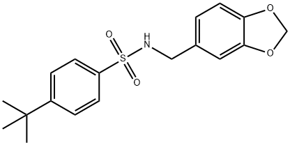 N-(1,3-benzodioxol-5-ylmethyl)-4-tert-butylbenzenesulfonamide Struktur