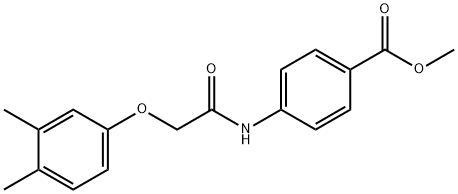 methyl 4-{[(3,4-dimethylphenoxy)acetyl]amino}benzoate Struktur