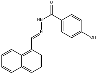 4-hydroxy-N'-(1-naphthylmethylene)benzohydrazide Struktur