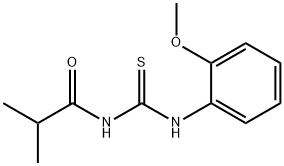 N-{[(2-methoxyphenyl)amino]carbonothioyl}-2-methylpropanamide Struktur