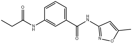 N-(5-methyl-1,2-oxazol-3-yl)-3-(propanoylamino)benzamide Struktur