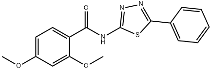 2,4-dimethoxy-N-(5-phenyl-1,3,4-thiadiazol-2-yl)benzamide Struktur