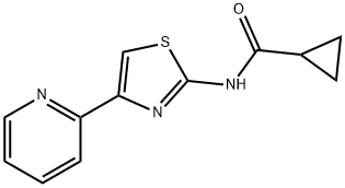 N-(4-(pyridin-2-yl)thiazol-2-yl)cyclopropanecarboxamide Struktur