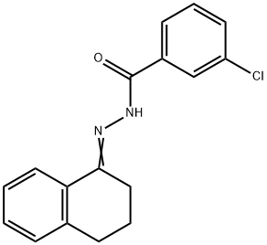 3-chloro-N-[(E)-3,4-dihydro-2H-naphthalen-1-ylideneamino]benzamide Struktur