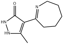 5-Methyl-4-(4,5,6,7-tetrahydro-3H-azepin-2-yl)-2H-pyrazol-3-ol Struktur