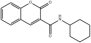 2H-1-Benzopyran-3-carboxamide, N-cyclohexyl-2-oxo- Struktur