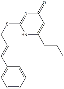 2-[(E)-3-phenylprop-2-enyl]sulfanyl-6-propyl-1H-pyrimidin-4-one Struktur