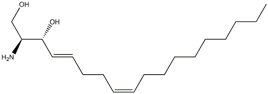 (2S,3R,4E,8Z)-2-aminooctadeca-4,8-diene-1,3-diol Struktur