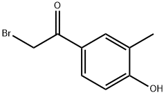 2-bromo-1-(4-hydroxy-3-methylphenyl)ethan-1-one Struktur