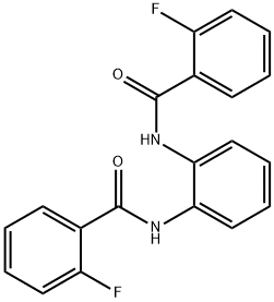 2-fluoro-N-[2-[(2-fluorobenzoyl)amino]phenyl]benzamide Struktur