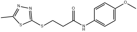 N-(4-methoxyphenyl)-3-[(5-methyl-1,3,4-thiadiazol-2-yl)sulfanyl]propanamide Struktur