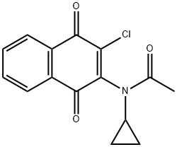 N-(3-Chloro-1,4-dioxo-1,4-dihydro-naphthalen-2-yl)-N-cyclopropyl-acetamide Struktur