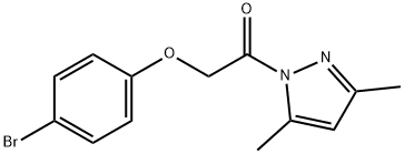 1-[(4-bromophenoxy)acetyl]-3,5-dimethyl-1H-pyrazole Struktur