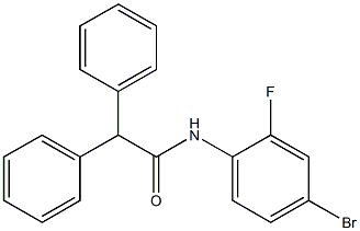 N-(4-Bromo-2-fluorophenyl)-2,2-diphenylacetamide, 95% Struktur