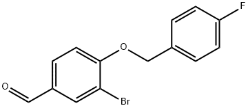 3-bromo-4-[(4-fluorophenyl)methoxy]benzaldehyde Struktur