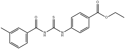 ethyl 4-({[(3-methylbenzoyl)amino]carbonothioyl}amino)benzoate Struktur