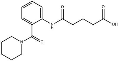 5-oxo-5-[2-(piperidine-1-carbonyl)anilino]pentanoic acid Struktur