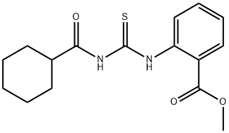 methyl 2-({[(cyclohexylcarbonyl)amino]carbonothioyl}amino)benzoate Struktur