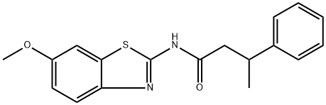 N-(6-methoxy-1,3-benzothiazol-2-yl)-3-phenylbutanamide Struktur