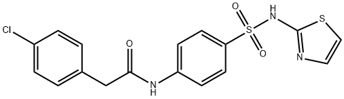 2-(4-chlorophenyl)-N-[4-(1,3-thiazol-2-ylsulfamoyl)phenyl]acetamide Struktur