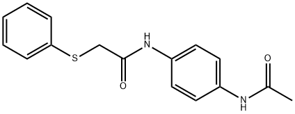 N-[4-(acetylamino)phenyl]-2-(phenylsulfanyl)acetamide Struktur