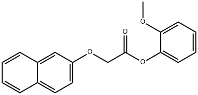 2-methoxyphenyl (2-naphthyloxy)acetate Struktur