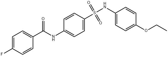 N-(4-{[(4-ethoxyphenyl)amino]sulfonyl}phenyl)-4-fluorobenzamide Struktur