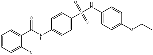 2-chloro-N-(4-{[(4-ethoxyphenyl)amino]sulfonyl}phenyl)benzamide Struktur