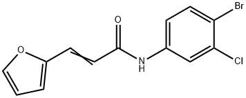 N-(4-bromo-3-chlorophenyl)-3-(2-furyl)acrylamide Struktur