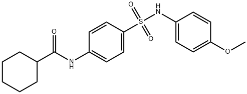 N-(4-{[(4-methoxyphenyl)amino]sulfonyl}phenyl)cyclohexanecarboxamide Struktur