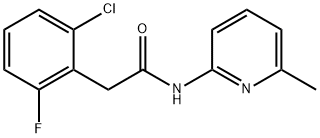 2-(2-chloro-6-fluorophenyl)-N-(6-methylpyridin-2-yl)acetamide Struktur