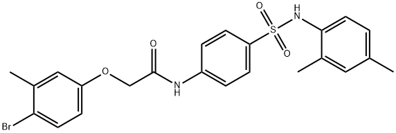 2-(4-bromo-3-methylphenoxy)-N-(4-{[(2,4-dimethylphenyl)amino]sulfonyl}phenyl)acetamide Struktur