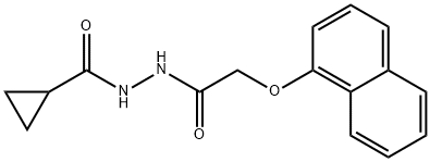 N'-(2-naphthalen-1-yloxyacetyl)cyclopropanecarbohydrazide Struktur