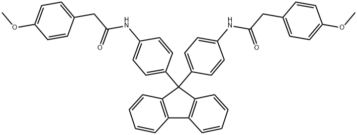 N,N'-[9H-fluorene-9,9-diylbis(4,1-phenylene)]bis[2-(4-methoxyphenyl)acetamide] Struktur